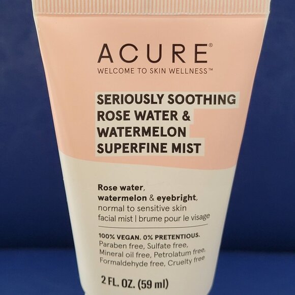 ACURE Seriously Soothing Watermelon Rose Water Fine Mist New - Picture 2 of 9